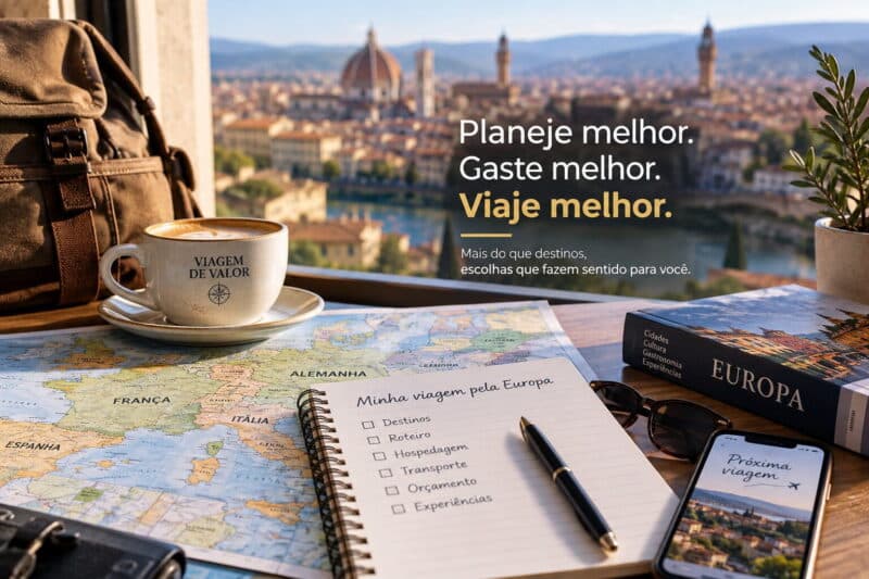 Planejar uma viagem pela Europa
