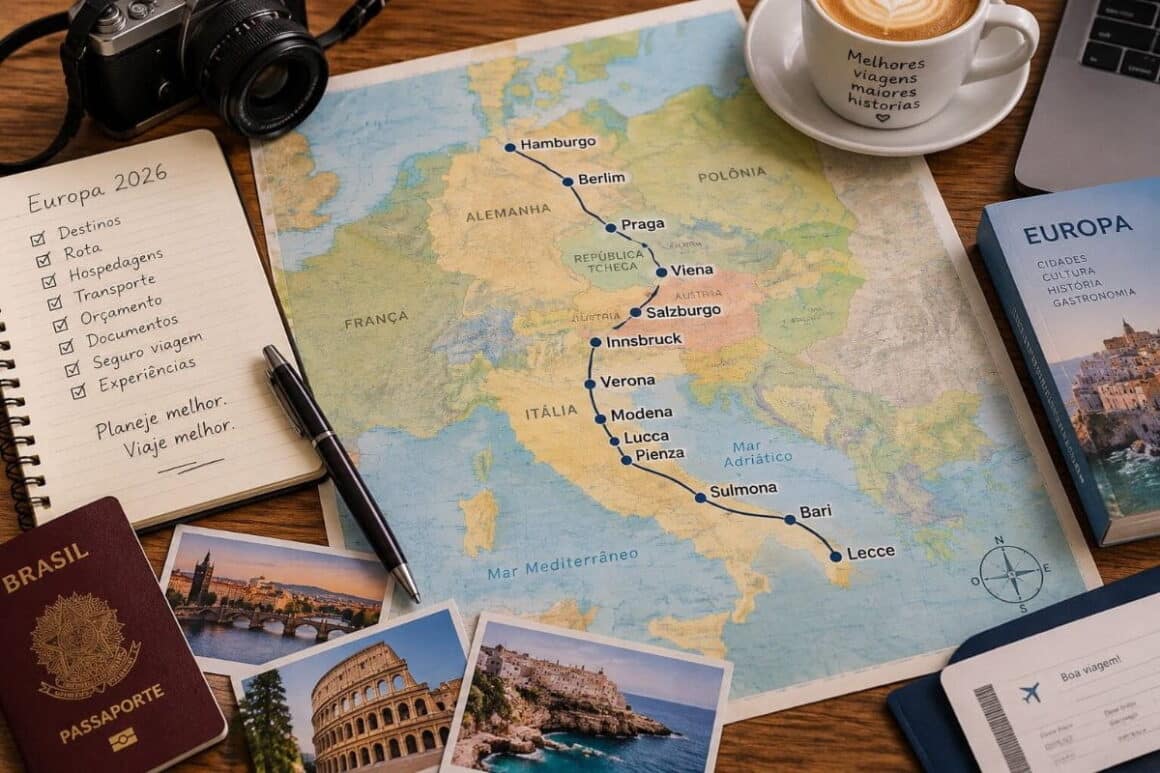 Planejamento de roteiro de viagem pela Europa